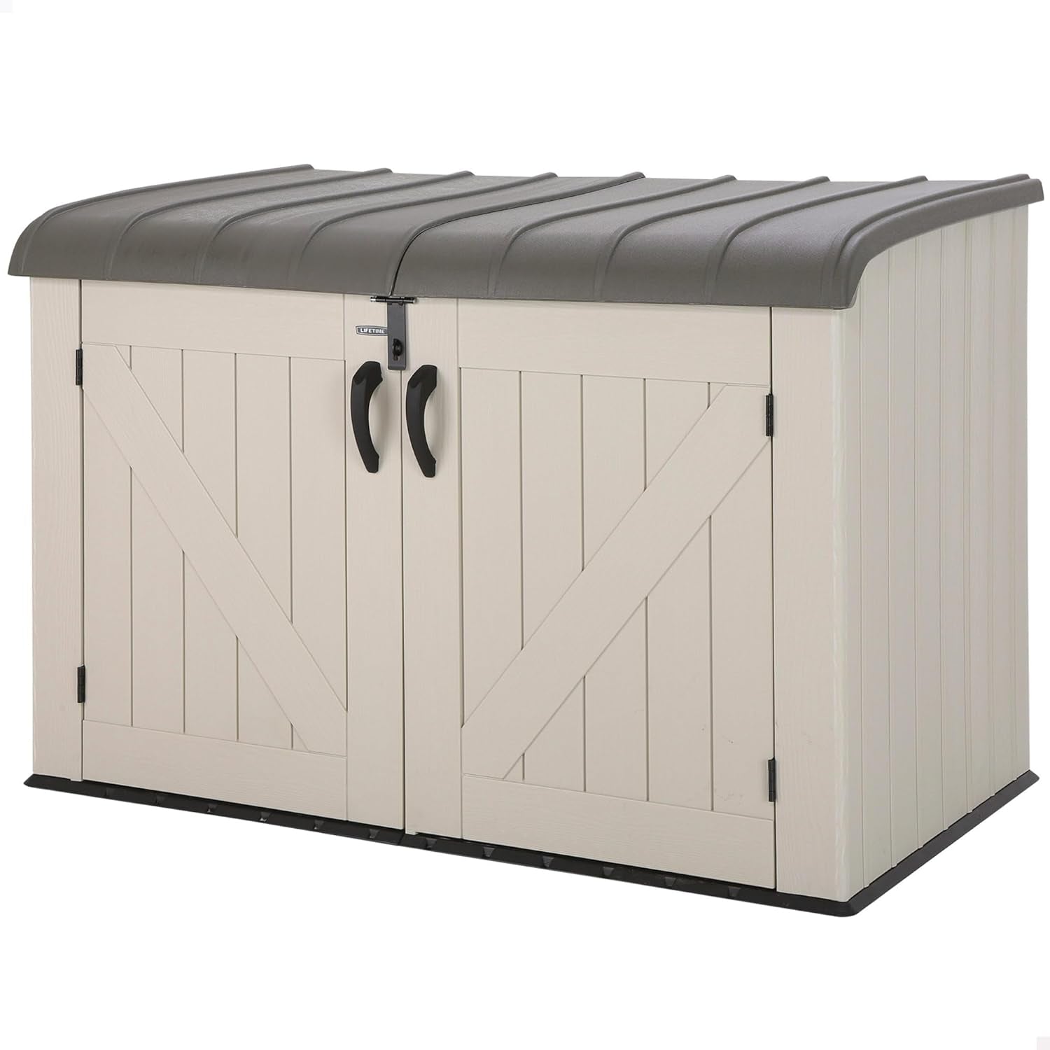 Hartool 6x3.5ft Heavy Duty Horizontal Plastic Outdoor Garden Storage Shed