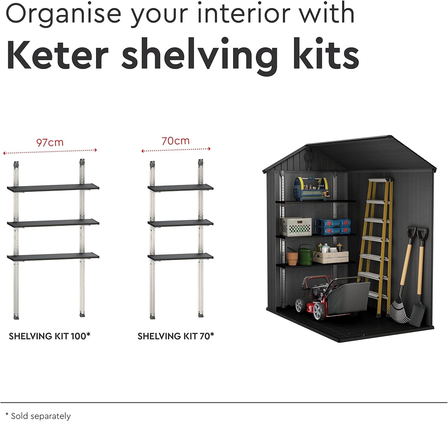 Durable 6x4 Ft Apex Garden Storage Shed Grey Wood Effect