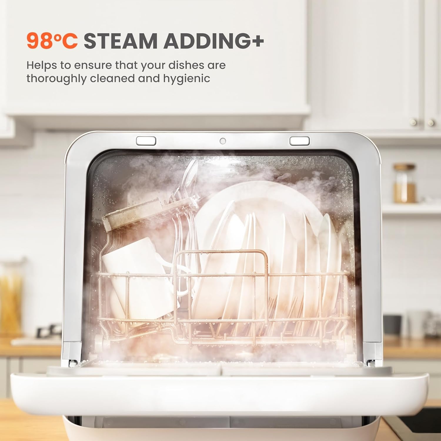 Comfee Portable Mini Table Top Dishwasher with Steam Wash Cycle