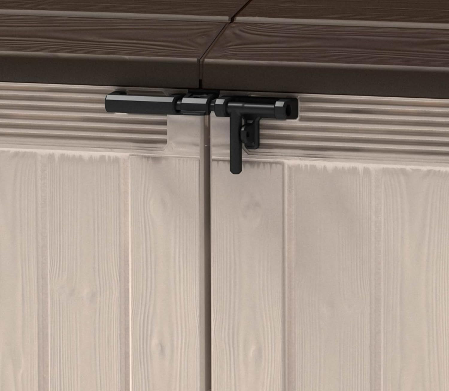 2000L Outdoor Garden Storage Shed Beige Brown Weather Resistant Unit