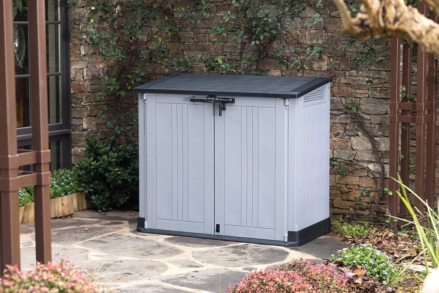 Store-It-Out Nova 880L Outdoor Garden Storage Shed Light Grey