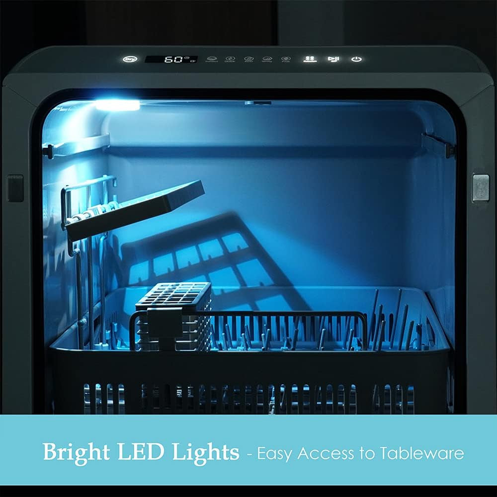 Portable Mini Table Top Dishwasher with 5L Water Tank