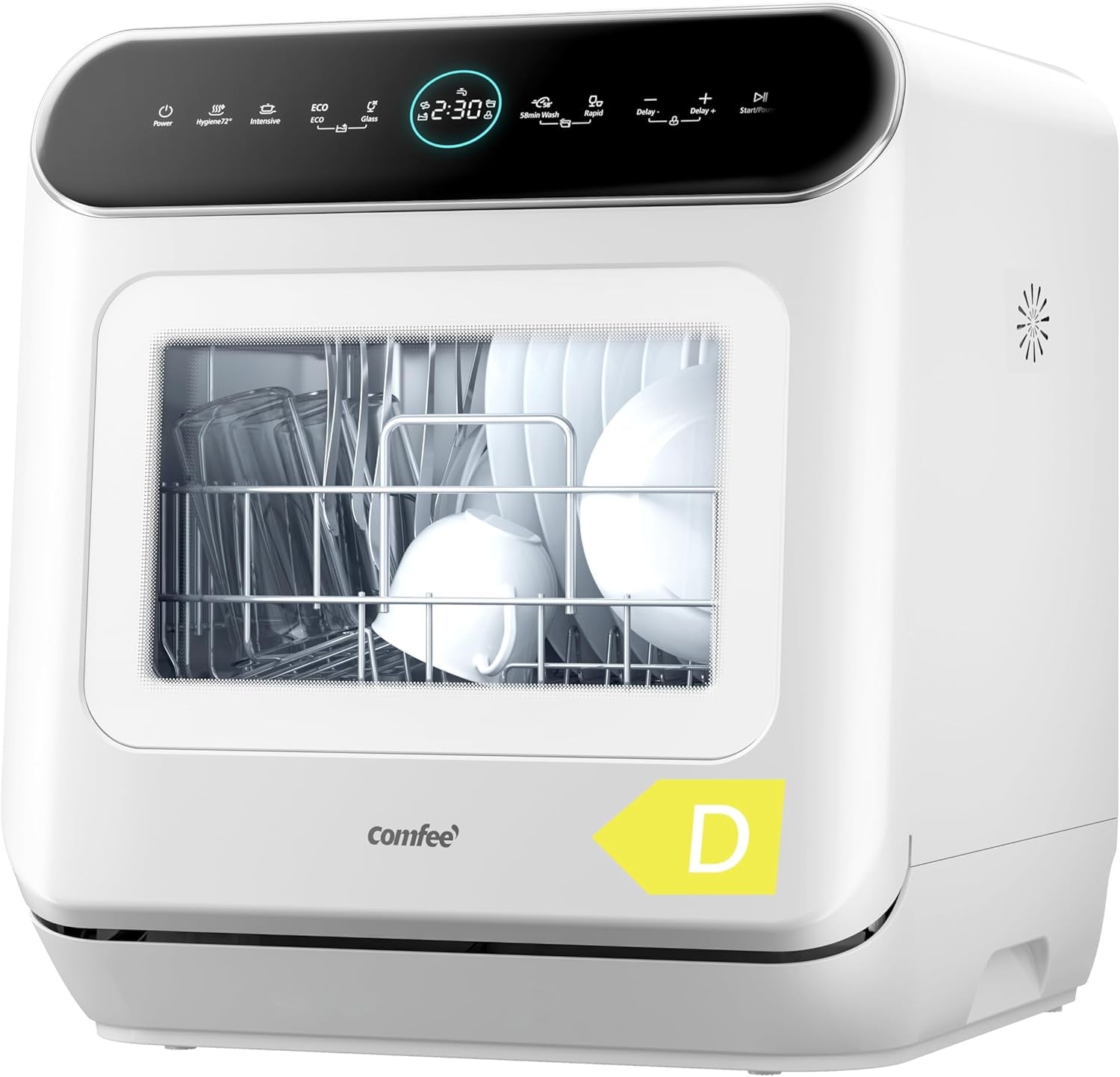 Comfee Mini Plus Compact Tabletop Dishwasher With 6L Water Tank