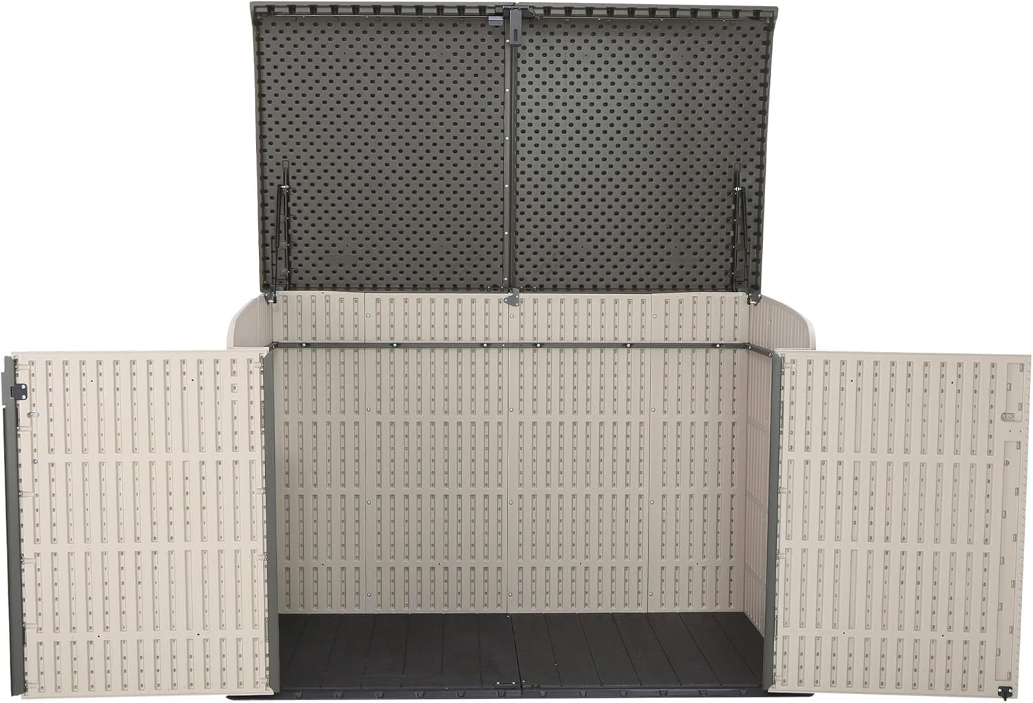 Hartool 6x3.5ft Heavy Duty Horizontal Plastic Outdoor Garden Storage Shed