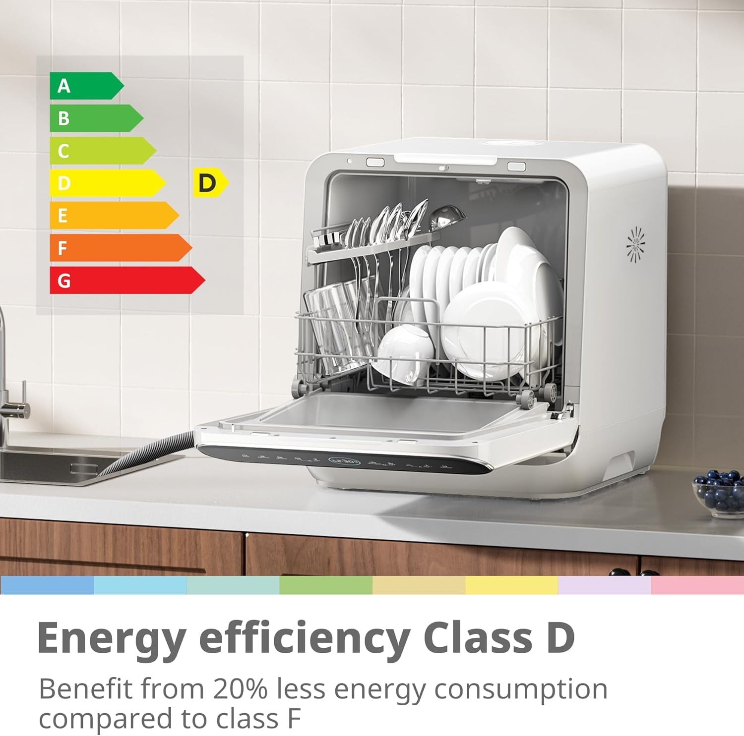 Comfee Mini Plus Compact Tabletop Dishwasher With 6L Water Tank